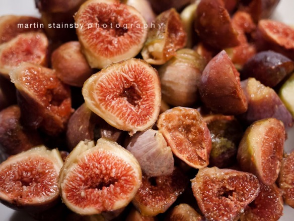 Close-Up Photograph of Figs when making Fig Chutney by martin stainsby photography