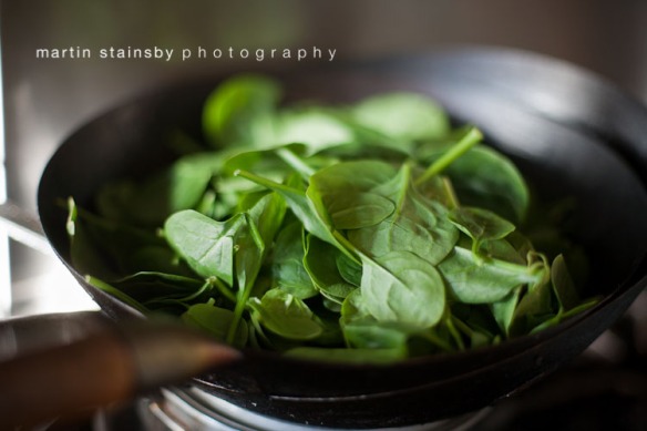 Spinach for Spinach Flat Bread © martin stainsby