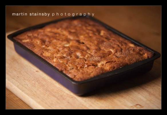 German sourdough cake In the tin straight from the oven © martin stainsby photography